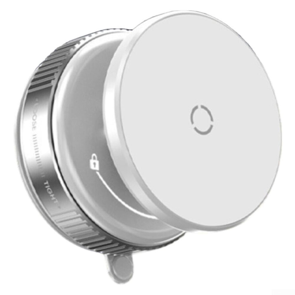Magnetic Car Phone Mount With Suction Cup, 360 Rotation And Magnetic Lock Grip, White 9323874357188