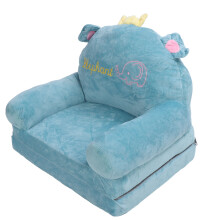 Weiches Kindersofa mit Elefanten-Cartoon-Design, maschinenwaschbar, 2-in-1-Kleinkindliege, kuscheliger Begleiter, stützendes Design, faltbarer