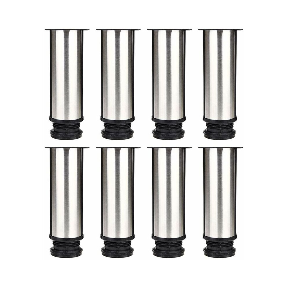 Sleek Design, Metal Furniture Legs With Adjustable Height, Corrosion Resistant & Easy To Assemble, Hand Brushed Polish Finish Stainless Steel Legs 9454554595924