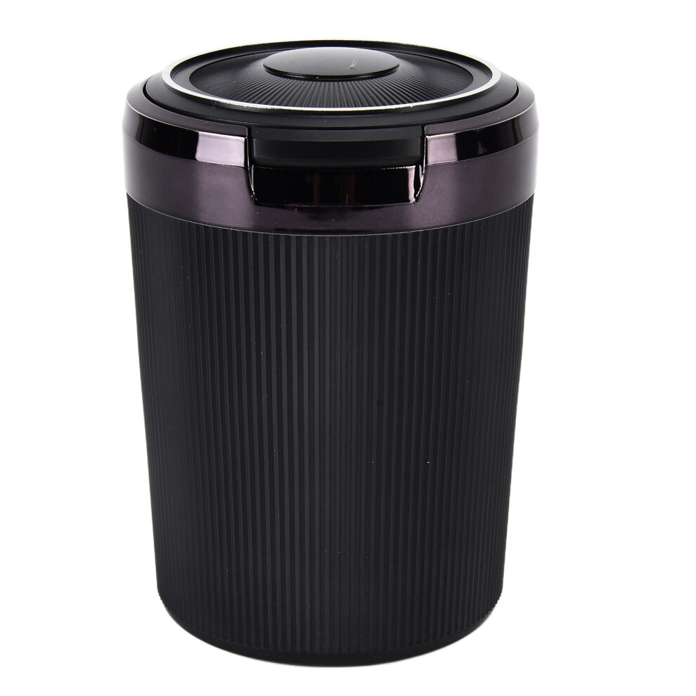 Car Led Ashtray With Automatic High Flame Retardant Smokeless Ashtray With Flip Lid And Extinguishing Holes For Safety, Portable Ashtray F Blue/Light 9135470245857