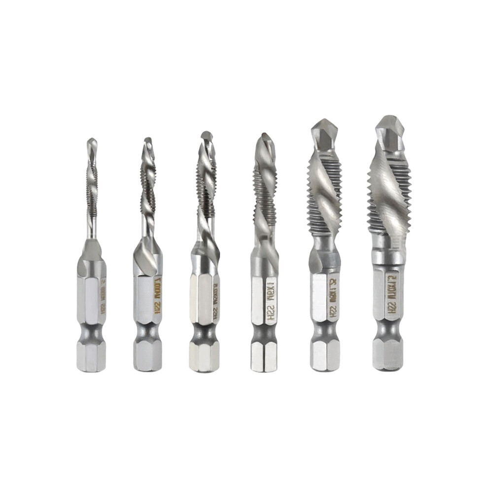 1/4Inch Hexagonal Shank Spirals Tap Drill-Silver Short Style 7696000821764