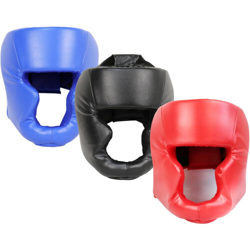 Headguard Adjustable Padded For Boxing Sparring Training Protects Cheeks Forehead And Ears Black 1