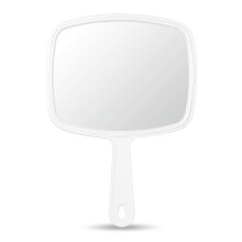 Oglindă măritoare elegantă, oglindă de mână din lemn, textură transparentă din lemn, sticlă optică pentru reflexii cristaline