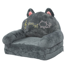 Kleinkind-Schlafsofa mit Cartoon-Tiermotiven, ausklappbarer Liegestuhl für Kinder, rutschfeste Unterseite, weiches Kindersofa mit abnehmbarem Bezug