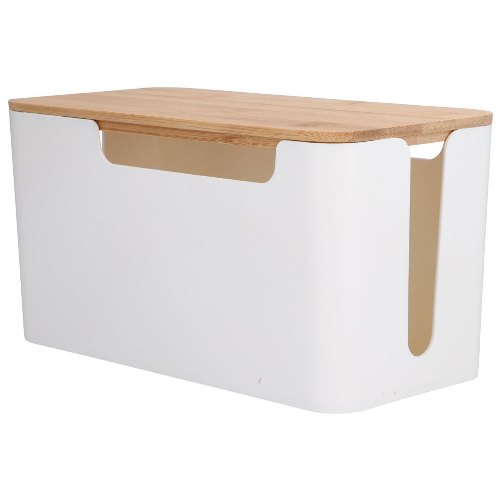 Cable Management Solution, Abs Material Safety Ensures Risk-Free Purchase, Wooden Lid Keeps Dust At Bay, Stylish Design Is Pet And Child Proof, Large 9454554598703