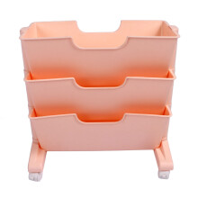Rotating Rolling Cart With Removable Shelves Functional Utility Shelf Narrow Rolling Storage Cart For Classroom And Office Use