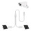 Flexible Type C Splitter Cable For Double Panel Solar-White 7