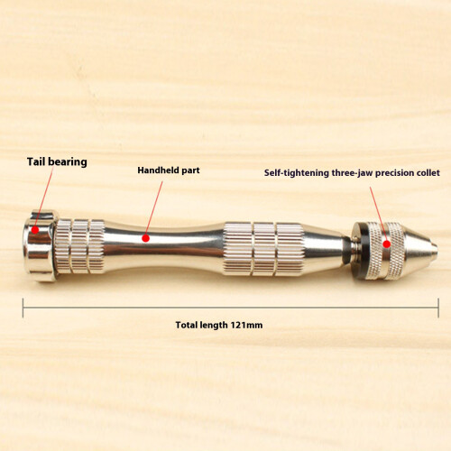 Flexible Tiny Hand Drill For Engraving Wood Golden Plastic And 2