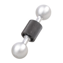 Motorfiets Dubbele Bal Verlengstang Mount 17mm-Zilveren kleur