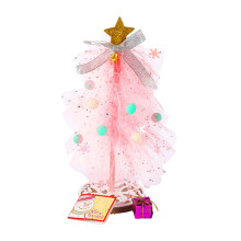 Artificial Christmas Tree 30cm Warm LED Lighting-Dream pink