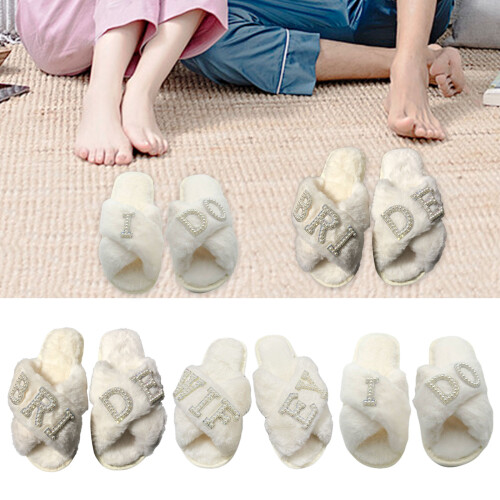 Personalized Wedding Slippers Customizable Slippers- BRIDE S 2