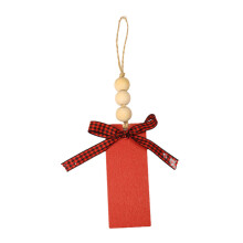 Christmas Decoration Wood Board Wooded-Red black checkered