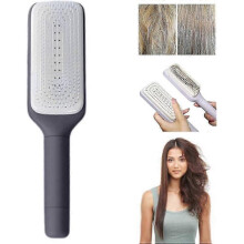 (Grey) Self Cleaning Hair Brush For Women, One-click Cleaning Comb, Retractable Comb, Anti-static Massage Comb For Adults Kids