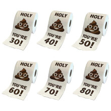(80) Funny Toilet newspaper Roll Birthday Decoration 30th-80th gift for Women Men Gift