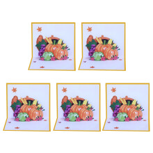 3D Pop up Pumpkin Maple Leaf Thanksgiving Greeting Card Festival