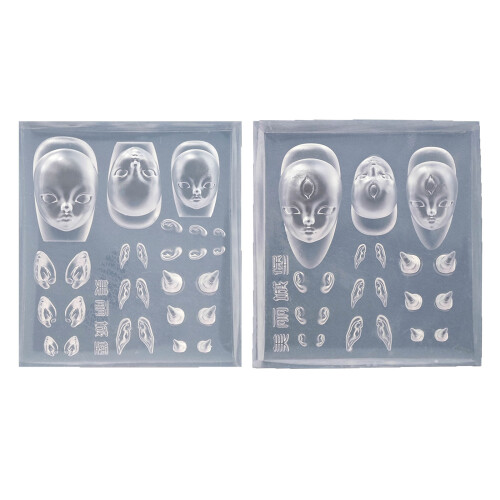 Elf Doll DIY Silicone Nail Stamping Plate Devil Horns DIY-SET 1