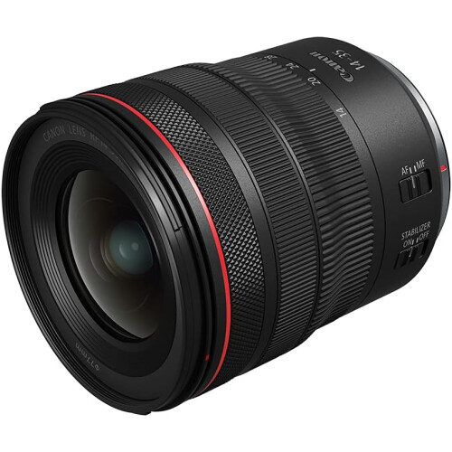 RF 14-35mm F4L IS USM - Compact ultra-wide zoom lens for Canon R system cameras, ideal for landscape and architecture.