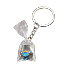 Cute Fish Keychain Resin Water Bag Phone-yellow and blue fish