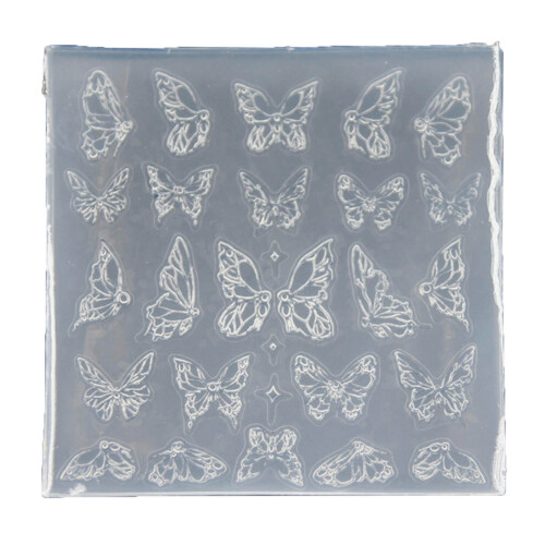 Creative Silicone Nail Art Molds Carving Sticker Stencil-15