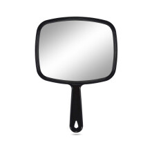 Professional Barber Mirror, 7.4" W x 6" L, Ergonomic Grip, Non-Slip, Reinforced Frame, HD Clarity Glass, Salon Essential, Large Viewing Surface
