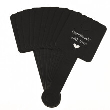 50pcs Self Adhesive Jewelry Display Cards Ear Studs Kraft-Black