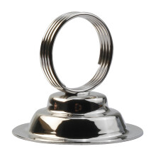 Pack of 12 Practical Table Number Stands-Silver Tower base 2