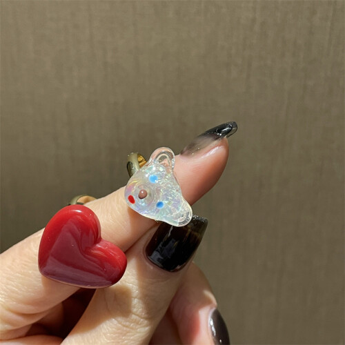 Cute Heart/Bear Open Ring Adjustable Finger Ring-style 1 1