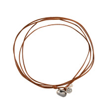 Wax touw parelketting choker funky meerlagige-Ronde kaart