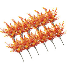 12pcs Fall Eucalyptuses Branches Artificial-Eucalyptus orange