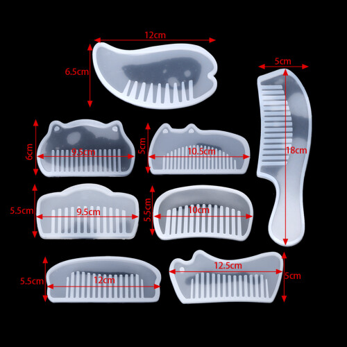 Resin Casting Mold Silicone Comb Mold for DIY Mirror Comb-1 2
