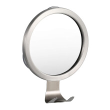 Miroir de douche avec cadre en métal résistant, accessoire de salle de bain élégant pour hommes et femmes, doté d'un revêtement antibuée et