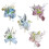 6Pcs Elegant Artificial Boutonniere for Western-light blue 2