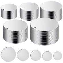 100 Pcs/Set Round Metal Engraving Blanks with Hole Stamping