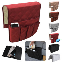 Elegante Sofa-Armlehnen-Organizer, hängende Aufbewahrungstasche mit rutschfestem Design für Sofas und Sessel, 5 platzsparende Fächer für
