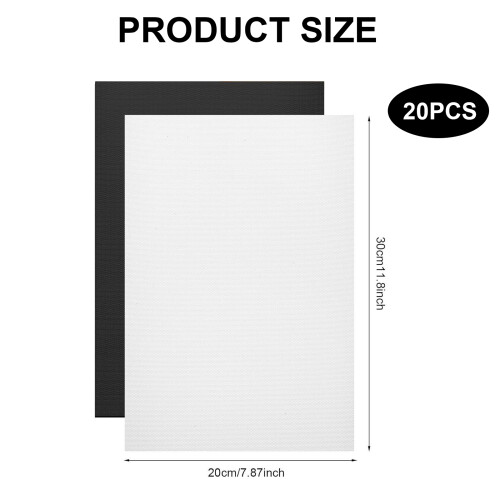 20Pcs 0.5mm Printable PVC Mesh Sheets White Black for Fursuit 2