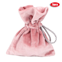 Elegant sammetspåse med dragsko, pärlberlock ger en touch av glamour, bärbar och lätt för speciella tillfällen, ministorlek