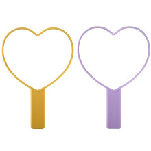 Compagno fedele, specchietto decorativo portatile per donne, mini specchietto cosmetico con manico per i viaggi