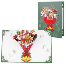 3D Christmas Popup Card with Envelope Stylish Handmade Festives