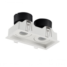 Embedded Led Narrow Frame Spotlights White 2x12W Ceiling Lights For Living Room Bedroom Corridor AntiGlare