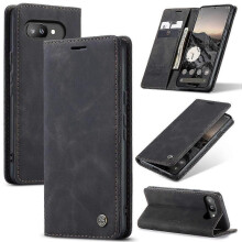 (Black, Multicolor) For Google Pixel 9a Wallet Case CASEME 013 Series PU Leather Phone Cover Stand - Coffee