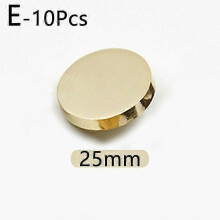(25mm, gold) 10pcs Round flat shape Metal Buttons Windbreaker Coat Shirt Button Shank Sewing Buttons