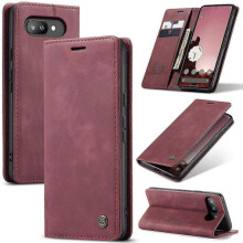 (Red, Multicolor) For Google Pixel 9a Wallet Case CASEME 013 Series PU Leather Phone Cover Stand - Coffee