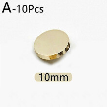 (10mm, gold) 10pcs Round flat shape Metal Buttons Windbreaker Coat Shirt Button Shank Sewing Buttons
