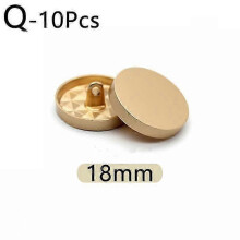 (18mm, rose gold) 10pcs Round flat shape Metal Buttons Windbreaker Coat Shirt Button Shank Sewing Buttons