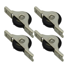 (medium black) 4 Pieces Push Pull Window Pulley Nylon Pulley Replacement Hardware Wear