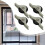 (medium black) 4 Pieces Push Pull Window Pulley Nylon Pulley Replacement Hardware Wear 2