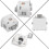 (White) 2 Motion Plus Adapter Sensor For Wii Remote Controller, Motion Plus Adaptor Accelerator Replacement For Wii Motion Plus Adapter 5