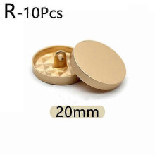 (20mm, rose gold) 10pcs Round flat shape Metal Buttons Windbreaker Coat Shirt Button Shank Sewing Buttons