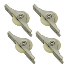 (small white) 4 Pieces Push Pull Window Pulley Nylon Pulley Replacement Hardware Wear