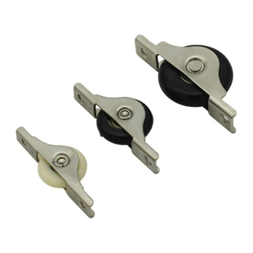 (small white) 4 Pieces Push Pull Window Pulley Nylon Pulley Replacement Hardware Wear 1